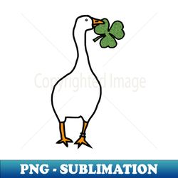 White Goose Steals Shamrock - Instant Sublimation Digital Download - Stunning Sublimation Graphics