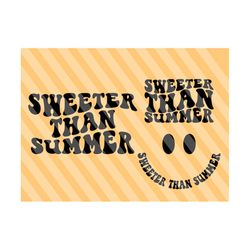 Sweeter Than Summer Svg, Little Girl Summer Svg, Summer Saying, Wavy Stacked Svg Summer T-Shirt Svg, Beach Svg, Svg Png