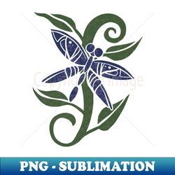 Blue Dragonfly - PNG Transparent Sublimation File - Unleash Your Creativity