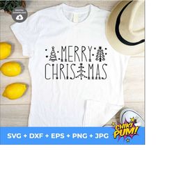 Merry Christmas SVG | Christmas Shirt SVG | Retro Christmas SVG | Vintage Holiday Svg | Boho Xmas