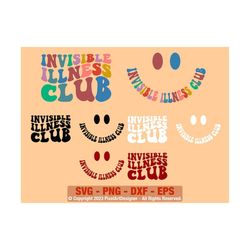 Invisible Illness Club Svg, Cancer Warrior Svg, Breast Cancer Awareness Svg, Strong Women Svg, October Pink Svg, Women T-Shirt SVG,