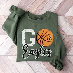 Custom Basketball Sweatshirt, Personalized Basketball Mom Crewneck, Basketball Pullover, Basketball Number Sweater, Cust