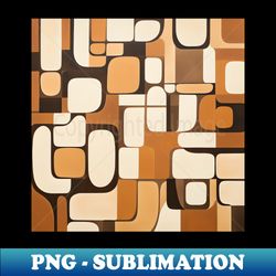 Abstract Mid Century Brown Pattern - Aesthetic Sublimation Digital File - Vibrant and Eye-Catching Typography