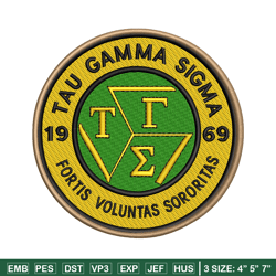 Tau Gamma Sigma embroidery design, logo embroidery, logo design, embroidery file, logo shirt, Digital download.