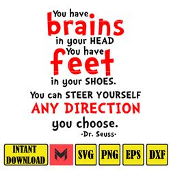 you have brains in your head you have feet in your shoes you can steer yourself an ,be who you are and say what you feel
