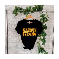 Strength Survivor Strong Svg, Cancer Warrior Svg, Breast Cancer Awareness Svg, Childhood Cancer Svg, Women T-Shirt SVG, Wavy Stacked,