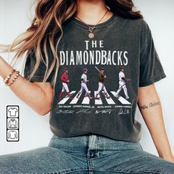 Diamondbacks Walking Abbey Road Signatures Baseball Shirt, Corbin Carroll, Zac Gallen, Gurriel Jr, Ketel Marte, Arizona