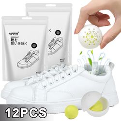 12/1PCS Deodorizer Freshener Balls For Shoes Multifunction Jasmine Scent Fresheners Footwear Shoe Closet Toilet Deodoriz