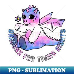Dragons For Trans Rights - Aesthetic Sublimation Digital File - Instantly Transform Your Sublimation Projects
