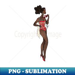 black beach barbie - sublimation-ready png file - perfect for sublimation mastery