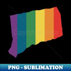Connecticut State Rainbow - Unique Sublimation PNG Download - Stunning Sublimation Graphics