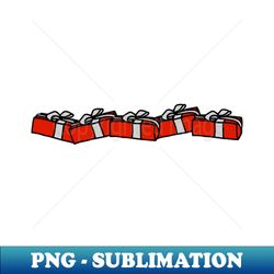 five christmas gift boxes - premium png sublimation file - enhance your apparel with stunning detail