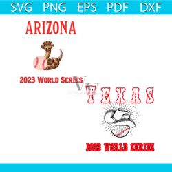 Texas Vs Arzona World Series Baseball SVG File For Cricut