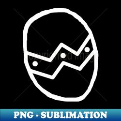 Big Easter Egg in Minimal White Line - PNG Transparent Digital Download File for Sublimation - Unlock Vibrant Sublimation Designs