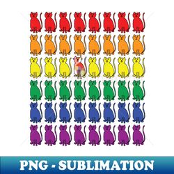 Cats in Rainbow Rows for Pride - Trendy Sublimation Digital Download - Bold & Eye-catching