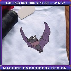 Bat Blue Dog Halloween Embroidery Design, Happy Haloween Embroidery File, Blue Dog Cartoon Embroidery Design, Halloween Trending Design, 3 Sizes