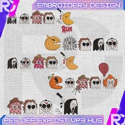 5+ Funny Horror Movie Character Embroidery Bundle, Halloween Embroidery Designs, Halloween 2023 Gift, Halloween Horror Movie Chartacter, Instant Download