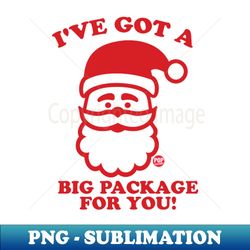 SANTA BIG PACKAGE - Instant PNG Sublimation Download - Boost Your Success with this Inspirational PNG Download