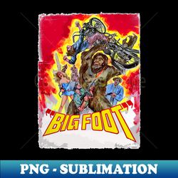 Bigfoot Retro 1969 Cult Classic Horror Fan Art - Aesthetic Sublimation Digital File - Unleash Your Creativity