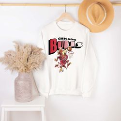Vintage Chicago Bulls Shirt, Chicago Bulls Looney Tunes shirt, Chicago Bulls Basketball NBA shirt, NBA Chicago Bulls shi