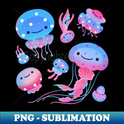 Polka dot jellyfish - Instant PNG Sublimation Download - Unleash Your Creativity