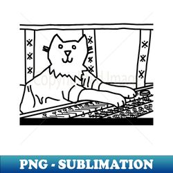 Music Producer Cat Line Drawing - Instant Sublimation Digital Download - Perfect for Creative Projects