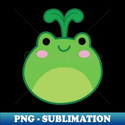 Cute Kawaii Frog - With Sprout - Stylish Sublimation Digital Download - Add a Festive Touch to Every Day