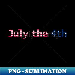 July the 4th Typography in Stars and Stripes Text - Decorative Sublimation PNG File - Revolutionize Your Designs