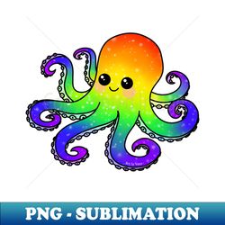 Rainbow Octopus - Instant PNG Sublimation Download - Stunning Sublimation Graphics