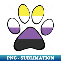 Non-Binary Pride Paw - Instant Sublimation Digital Download - Perfect for Sublimation Art