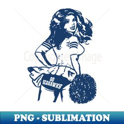 Seattle Retro Cheerleader - High-Quality PNG Sublimation Download - Perfect for Creative Projects