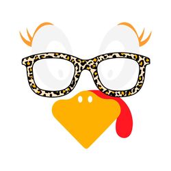 Cute Turkey Glasses Fall Thanksgiving SVG For Cricut Files