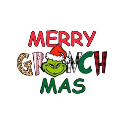 Funny Merry Grinchmas Santa Vibe PNG Sublimation