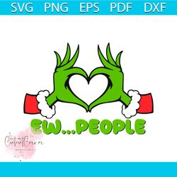 Retro Ew People Grinch Hand SVG Digital Cricut File