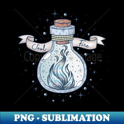 Demiboy Fire Occult Bottle LGBT Pride Flag - Artistic Sublimation Digital File - Perfect for Creative Projects