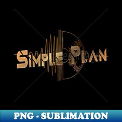 Simple Plan gold - Retro PNG Sublimation Digital Download - Bold & Eye-catching