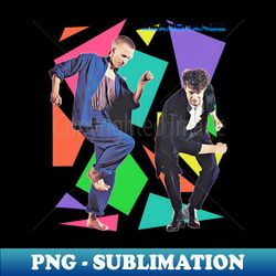Retro 80s Synth Pop Blancmange Tribute - High-Quality PNG Sublimation Download - Capture Imagination with Every Detail