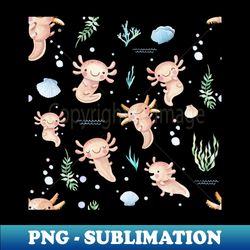 Axolotl Fun Pattern - Exclusive PNG Sublimation Download - Unleash Your Creativity