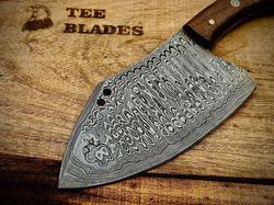 Cleaver | Serbian Chef Knife Damascus Steel  | Damascus Meat Cleaver |Birthday