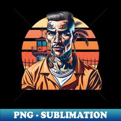 Prisoner man in orange suit - Creative Sublimation PNG Download - Perfect for Creative Projects