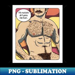 70s Stache - Decorative Sublimation PNG File - Perfect for Sublimation Art