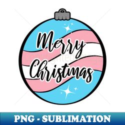 Christmas Ornament in Transgender Pride Flag Colors - Digital Sublimation Download File - Fashionable and Fearless