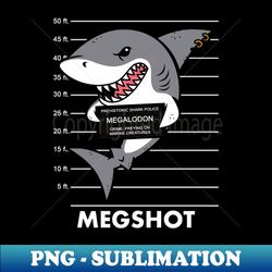 Funny Shark Summer Mugshot - PNG Transparent Sublimation File - Perfect for Sublimation Art