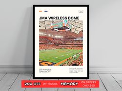 JMA Wireless Dome Syracuse Orange Poster NCAA Art NCAA Stadium Poster Oil Painting Modern Art Travel