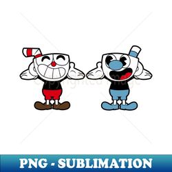 Happy Cuphead and Mugman - Instant PNG Sublimation Download - Boost Your Success with this Inspirational PNG Download