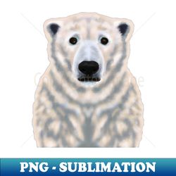 cute polar bear drawing - vintage sublimation png download - bring your designs to life