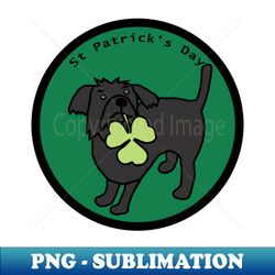 St Patricks Day Dog with Light Green Shamrock - Creative Sublimation PNG Download - Perfect for Sublimation Art