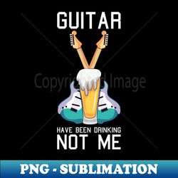 Funny Electric Guitar Graphic Design and Beer Guitarist - Signature Sublimation PNG File - Boost Your Success with this Inspirational PNG Download