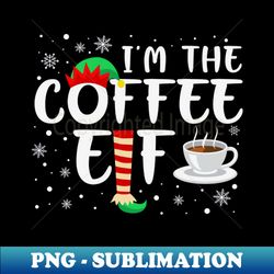 Festive Coffee Elf Christmas Design - Exclusive PNG Sublimation Download - Perfect for Sublimation Mastery