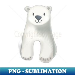 cute polar bear drawing - exclusive sublimation digital file - perfect for personalization